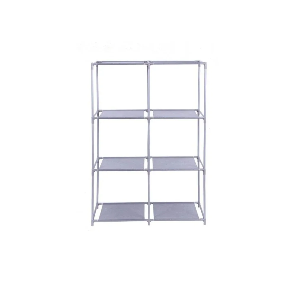 6-Cube Storage Rack Modular Organizer Unit Shelving - Gray - NEW - Easy Assembly